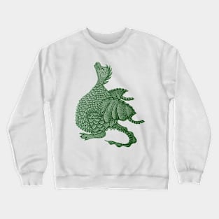 mythical and fantasy creature cute green dragon Crewneck Sweatshirt